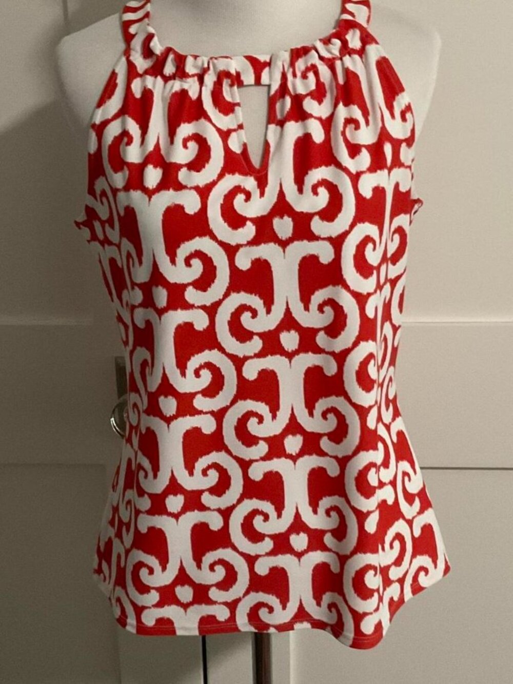 Jude Connally Ikat Scroll Halter Top, Size Small, Brand New